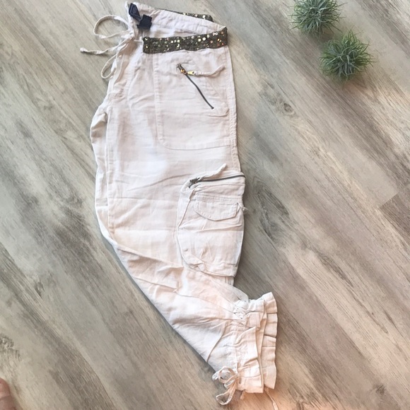 Derek Heart Cargo Linen Pants - Picture 5 of 8